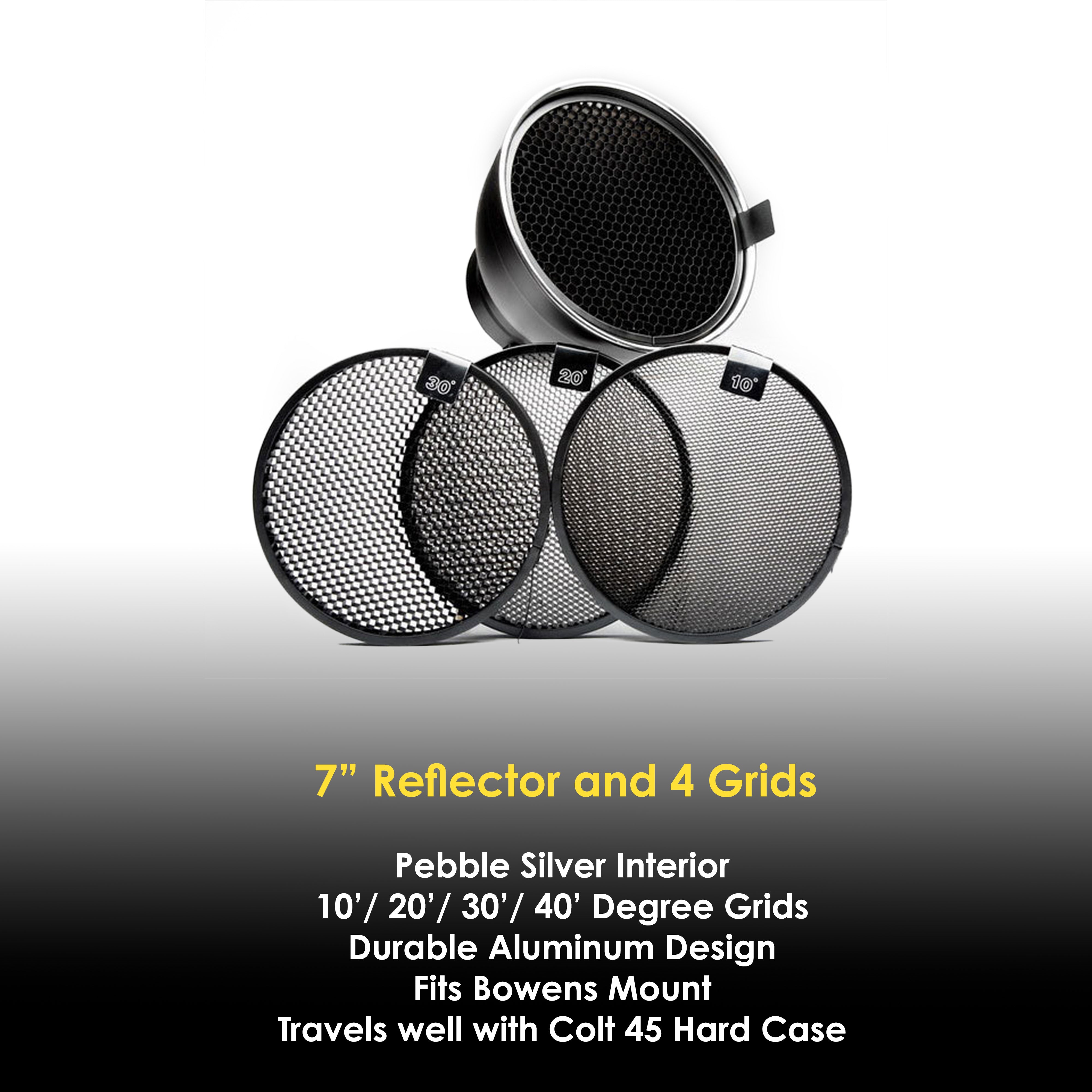 7" Reflector and 4 Grids Combo
