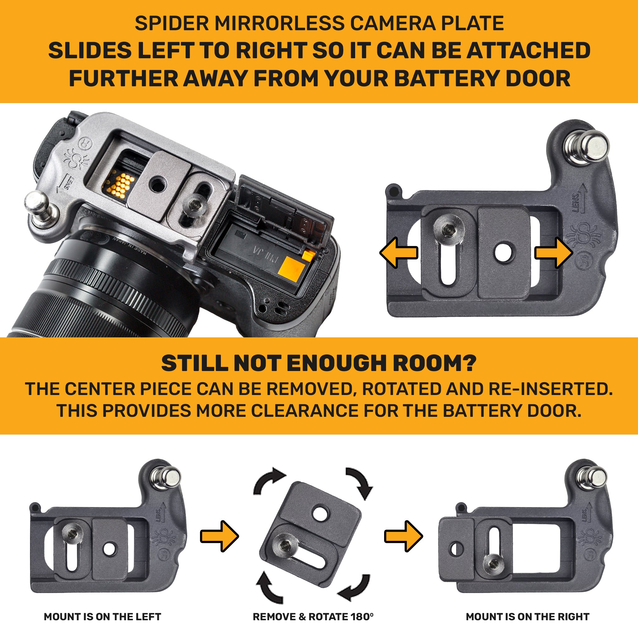 190: Spider X Holster Set + Small Camera Plate