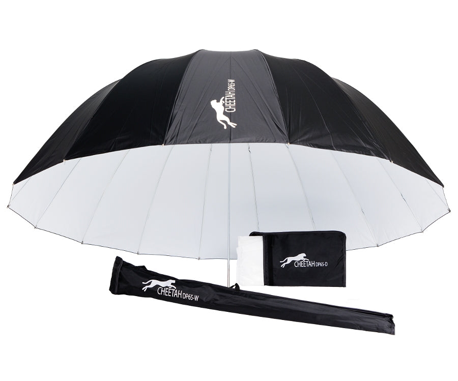 65" White Deep Umbrella with Diffuser