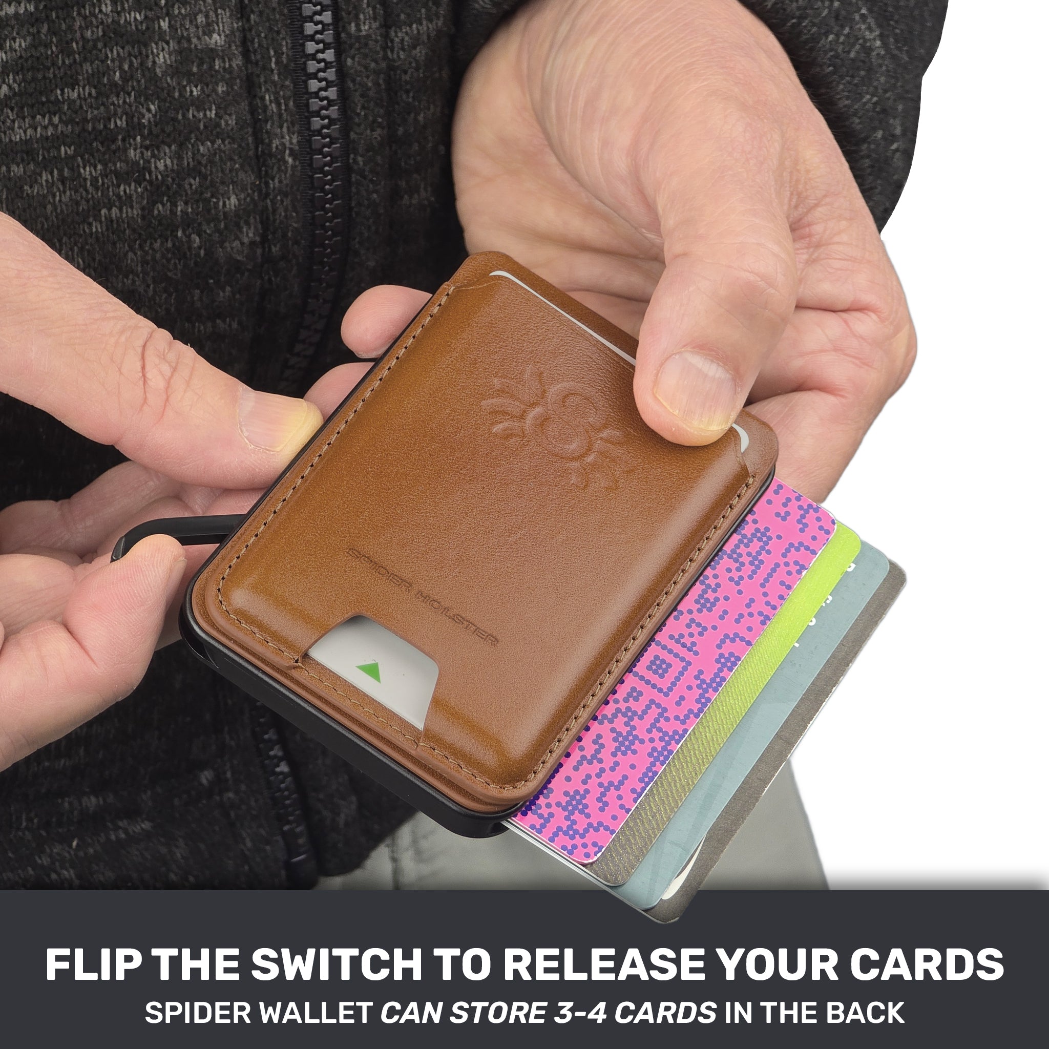 Spider Holster Leather Magnetic Wallet