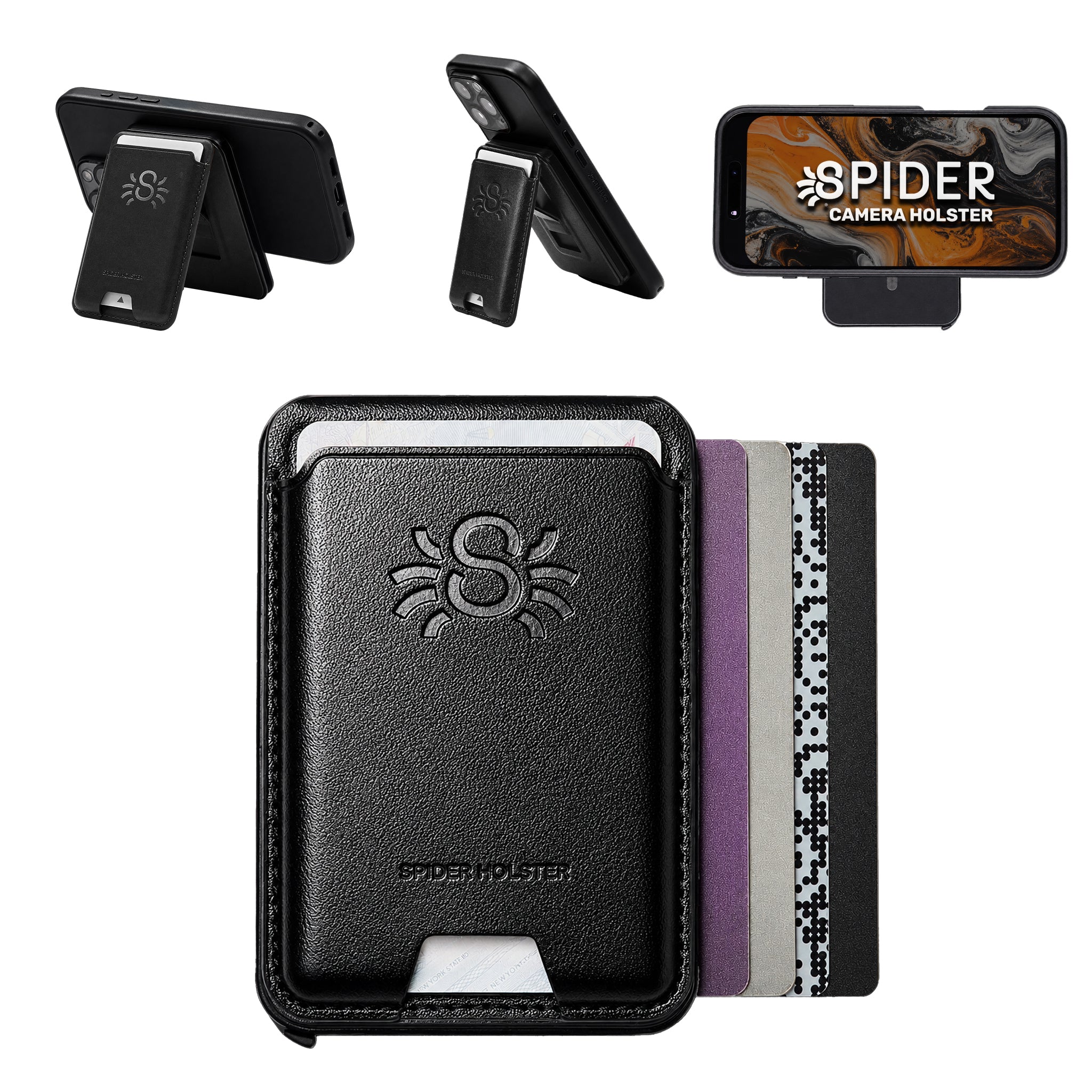 Spider Holster Leather Magnetic Wallet
