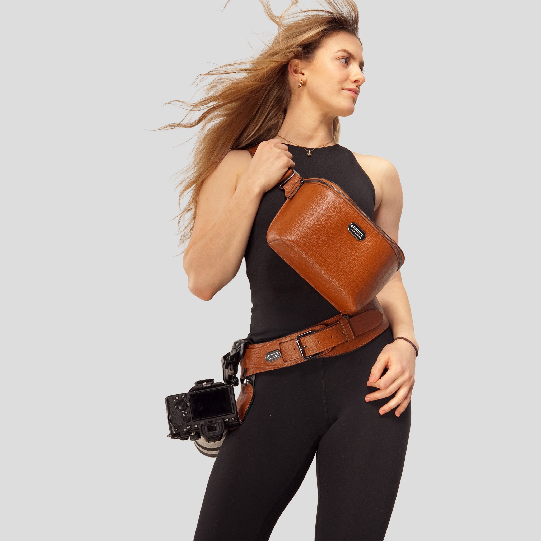 SpiderPro Leather Sling Pouch