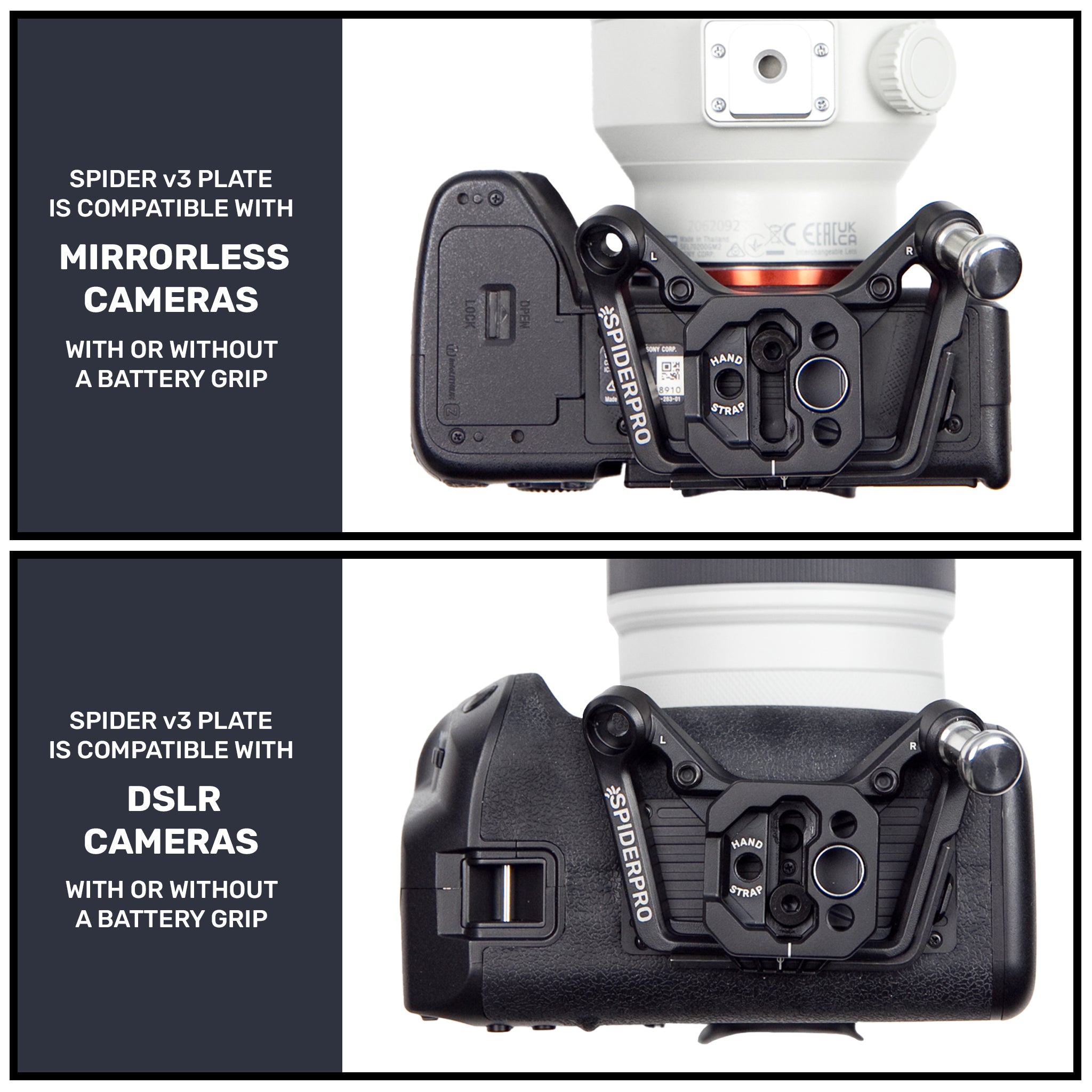 1220: SpiderPro Dual Camera System v3 - For DLSR + Mirrorless Cameras