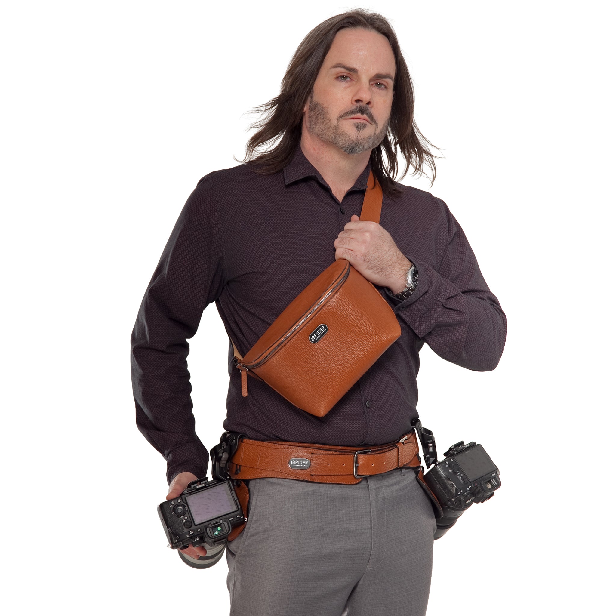 1540: SpiderPro Leather Sling Pouch