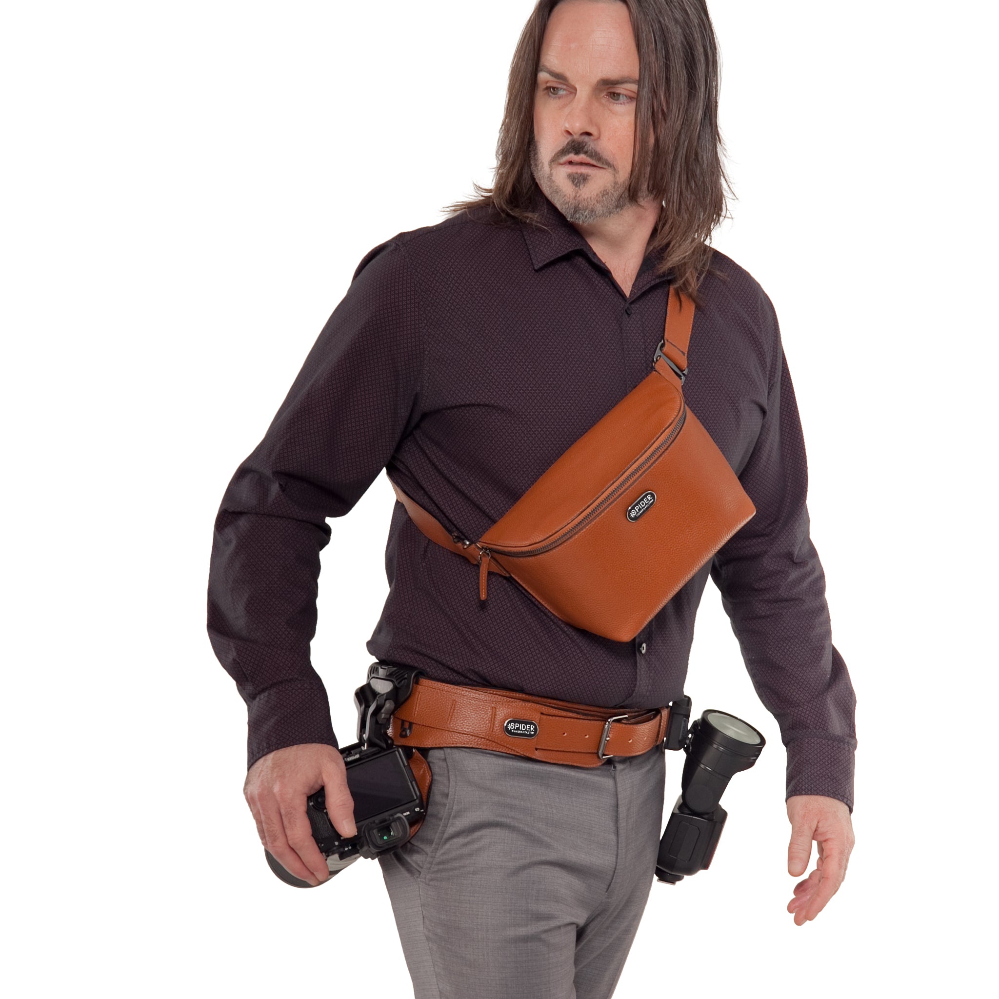 1540: SpiderPro Leather Sling Pouch