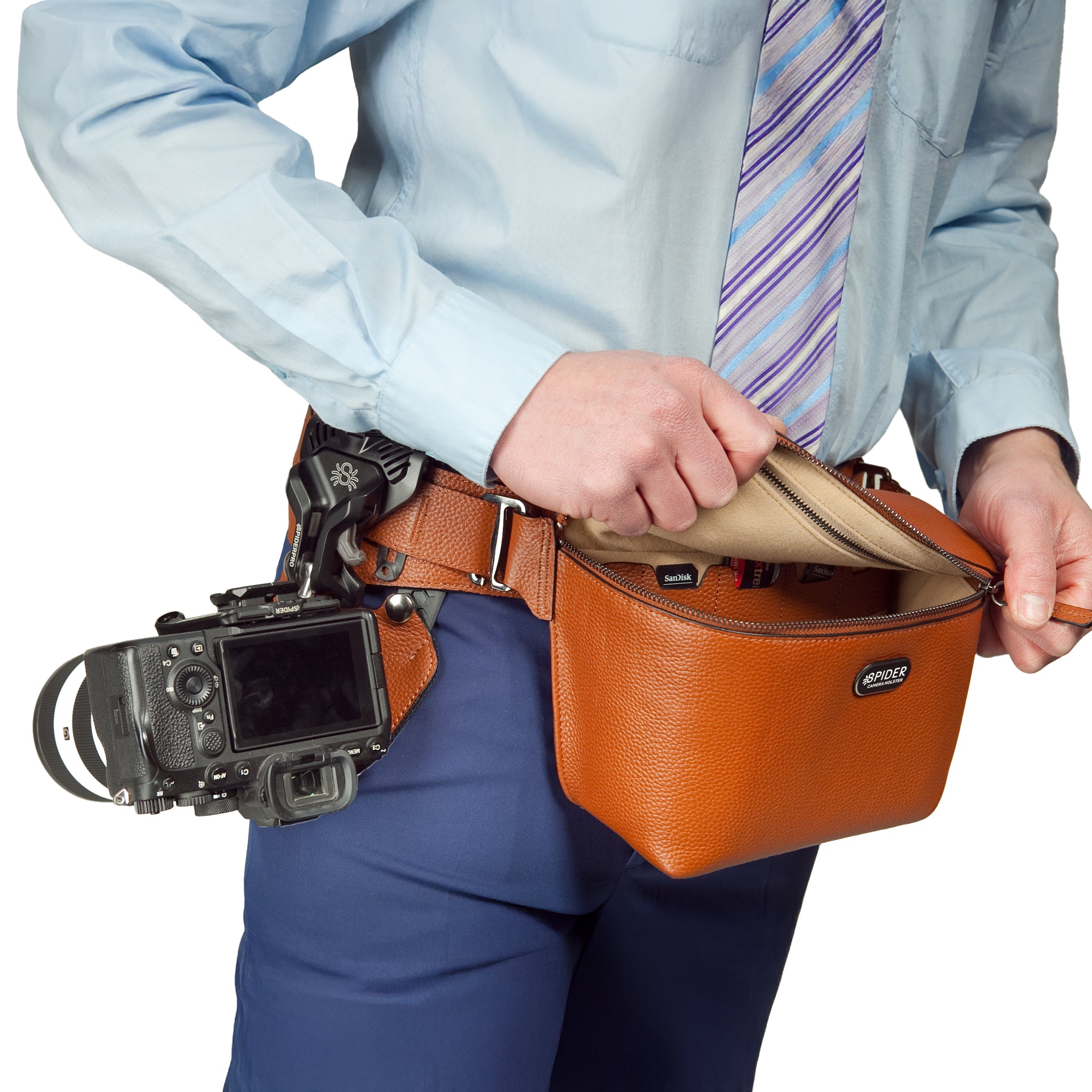 1540: SpiderPro Leather Sling Pouch