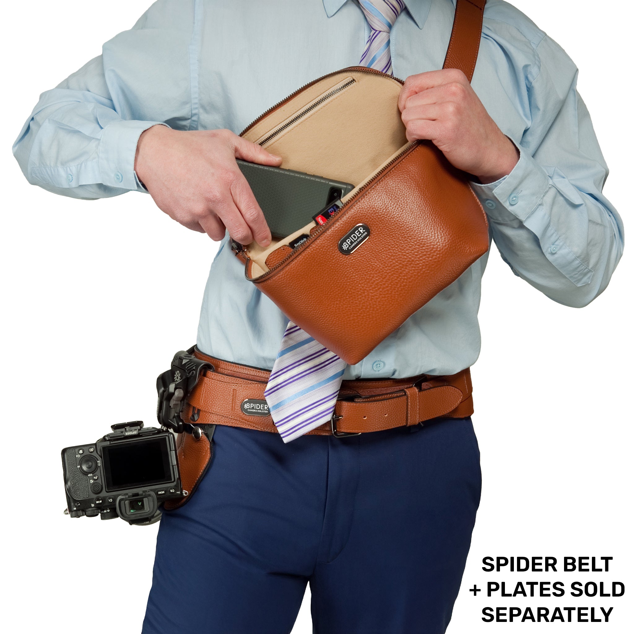 1540: SpiderPro Leather Sling Pouch