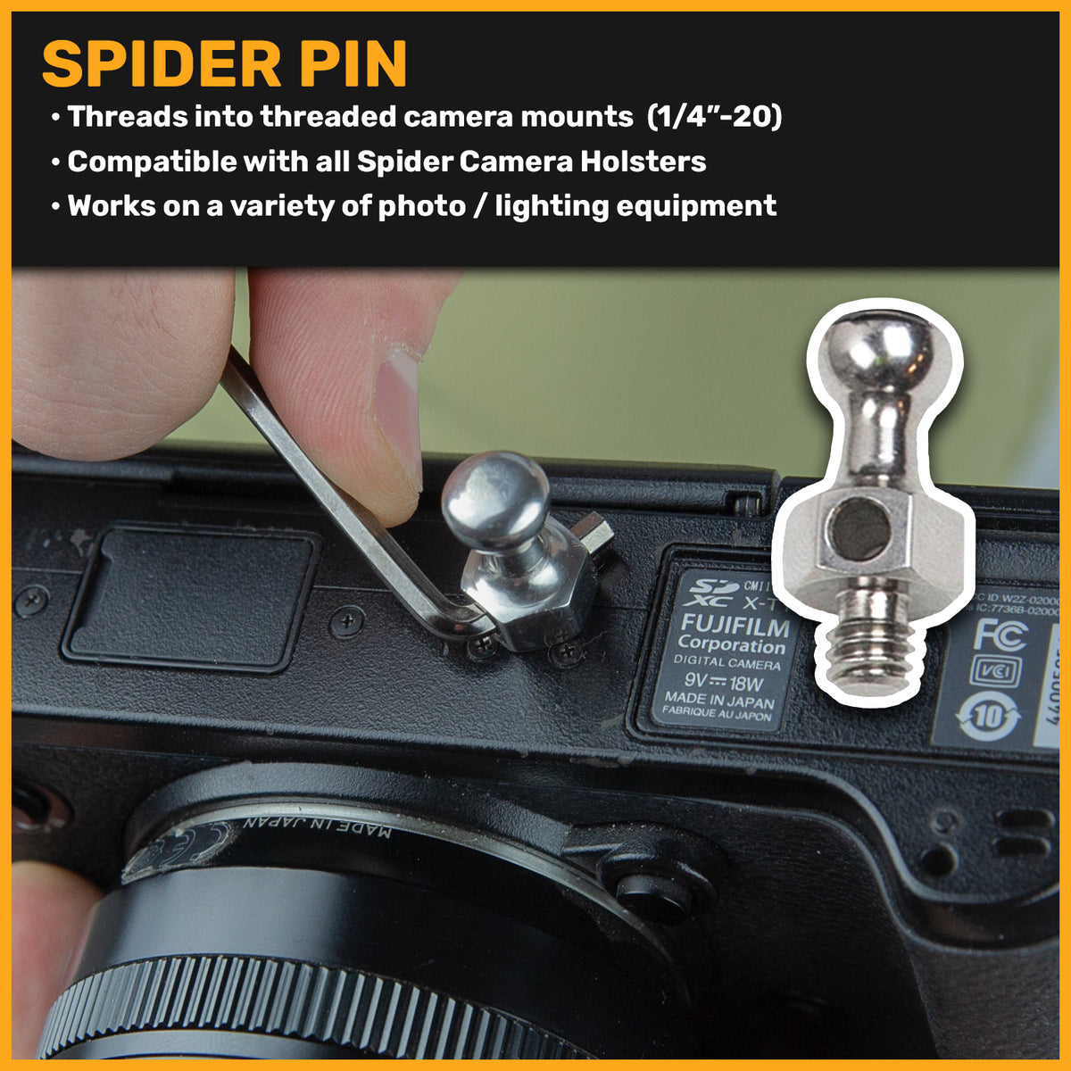 840: SpiderPro Screw-In Pin v2 (1/4