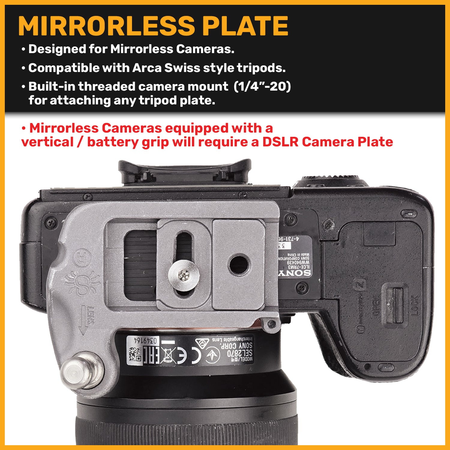 156: SpiderPro Mirrorless Camera Plate