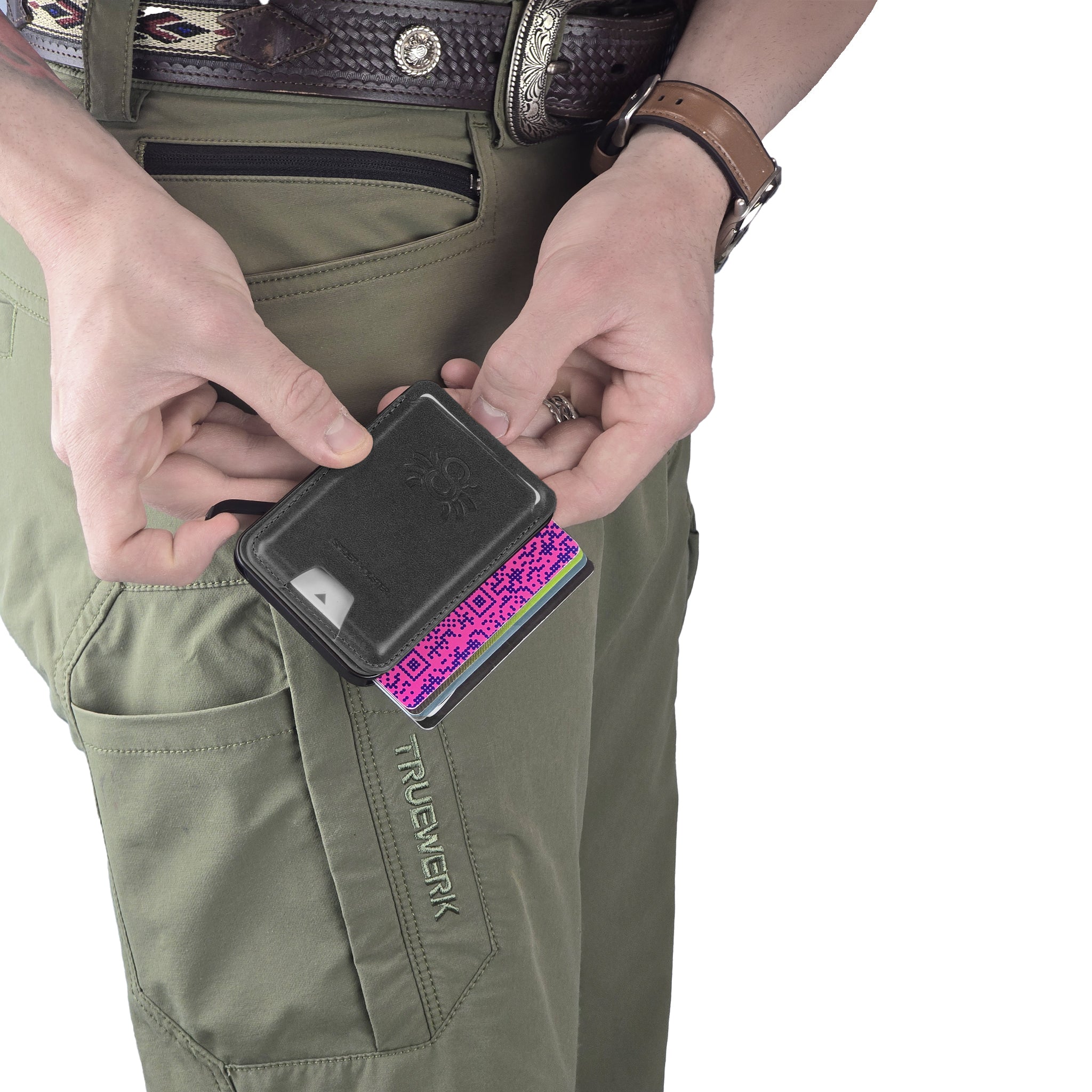 Spider Holster Leather Magnetic Wallet