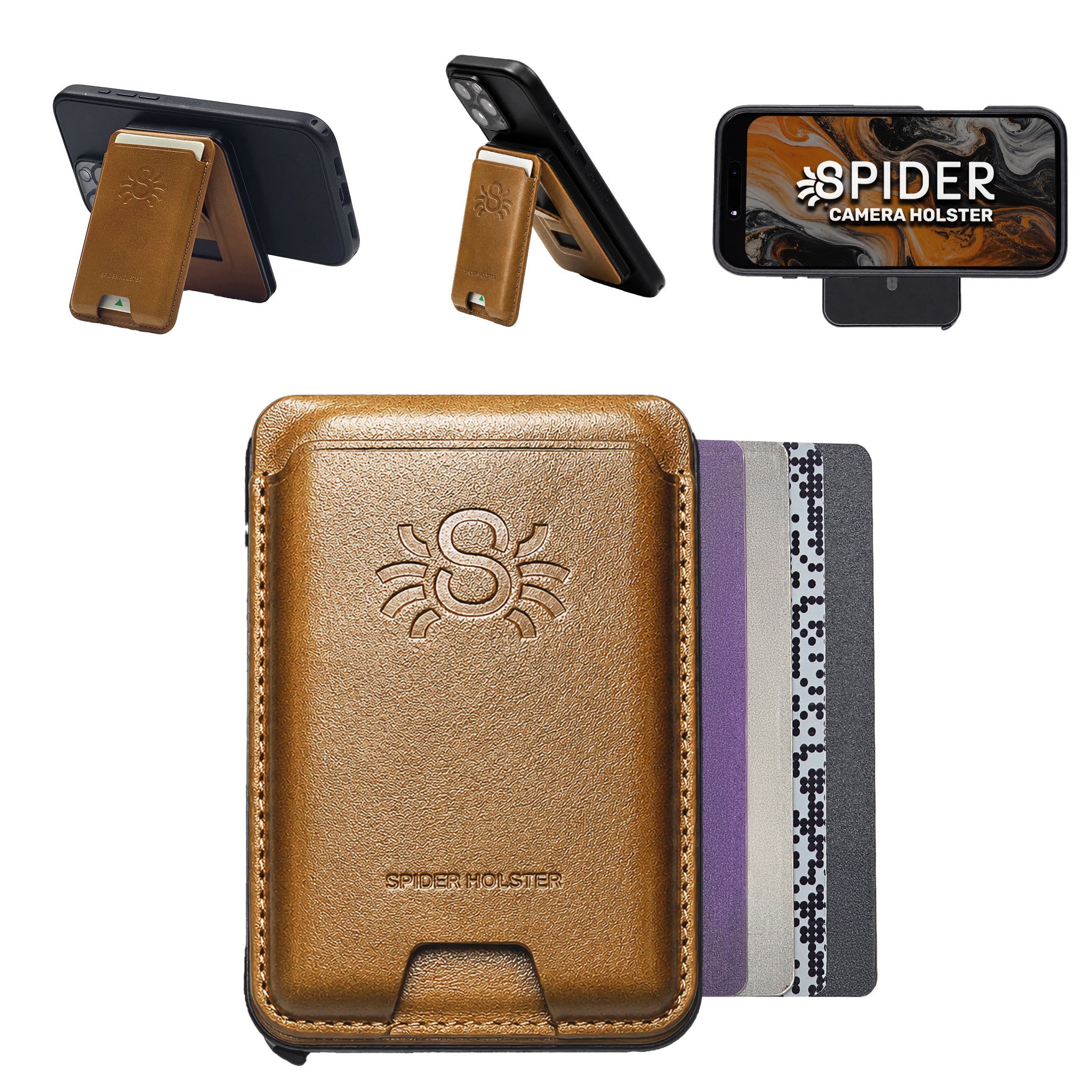 Spider Holster Leather Magnetic Wallet