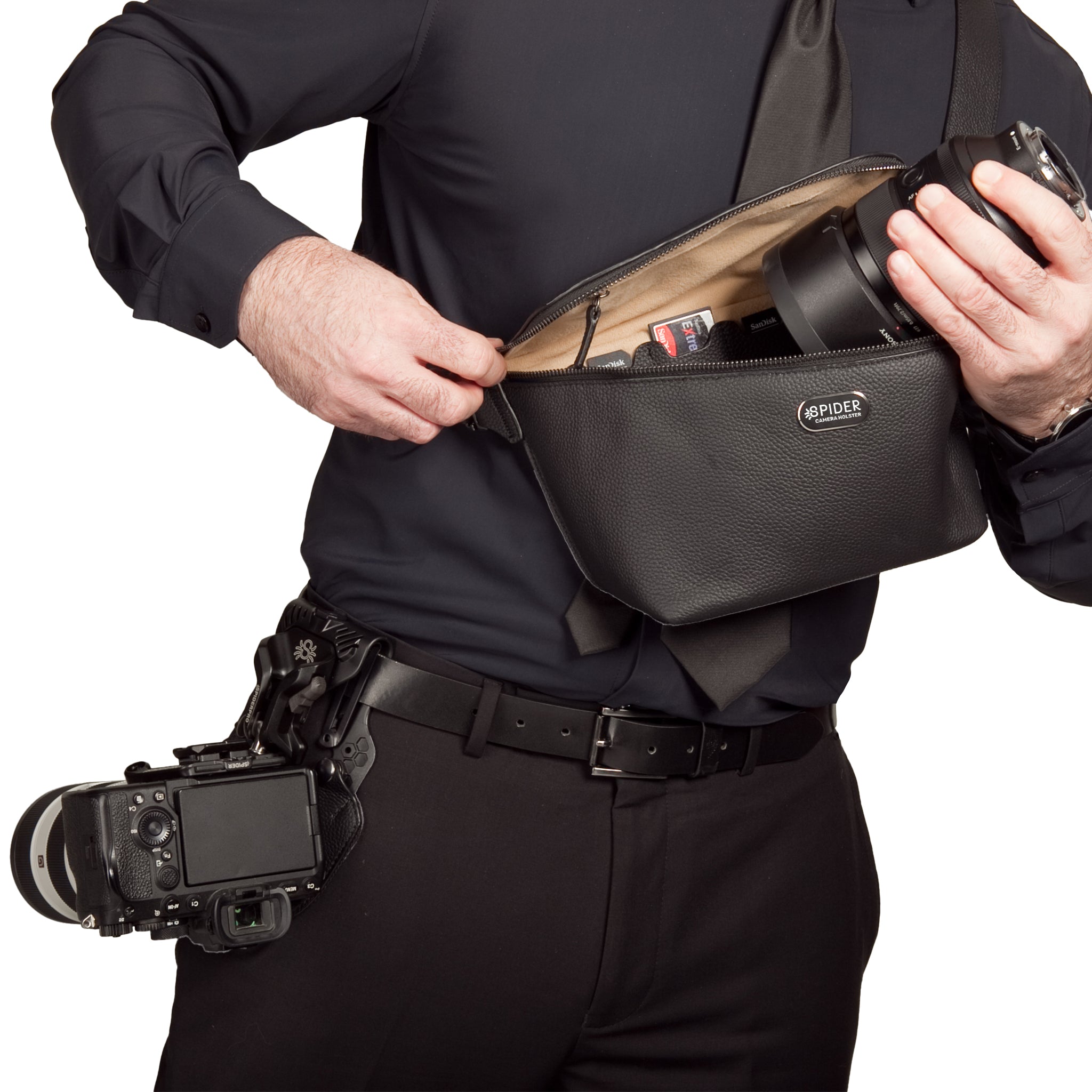 1540: SpiderPro Leather Sling Pouch