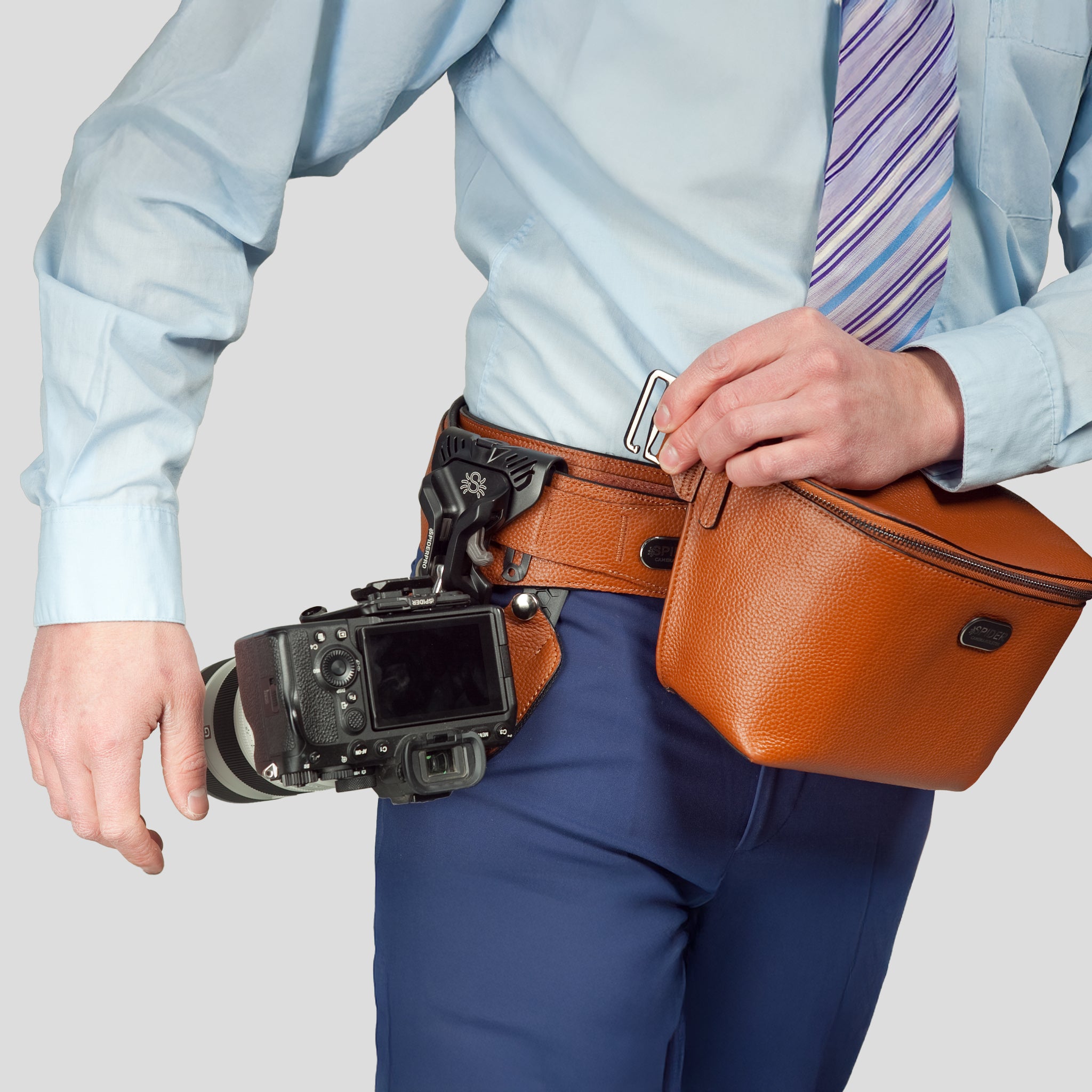 SpiderPro Leather Sling Pouch