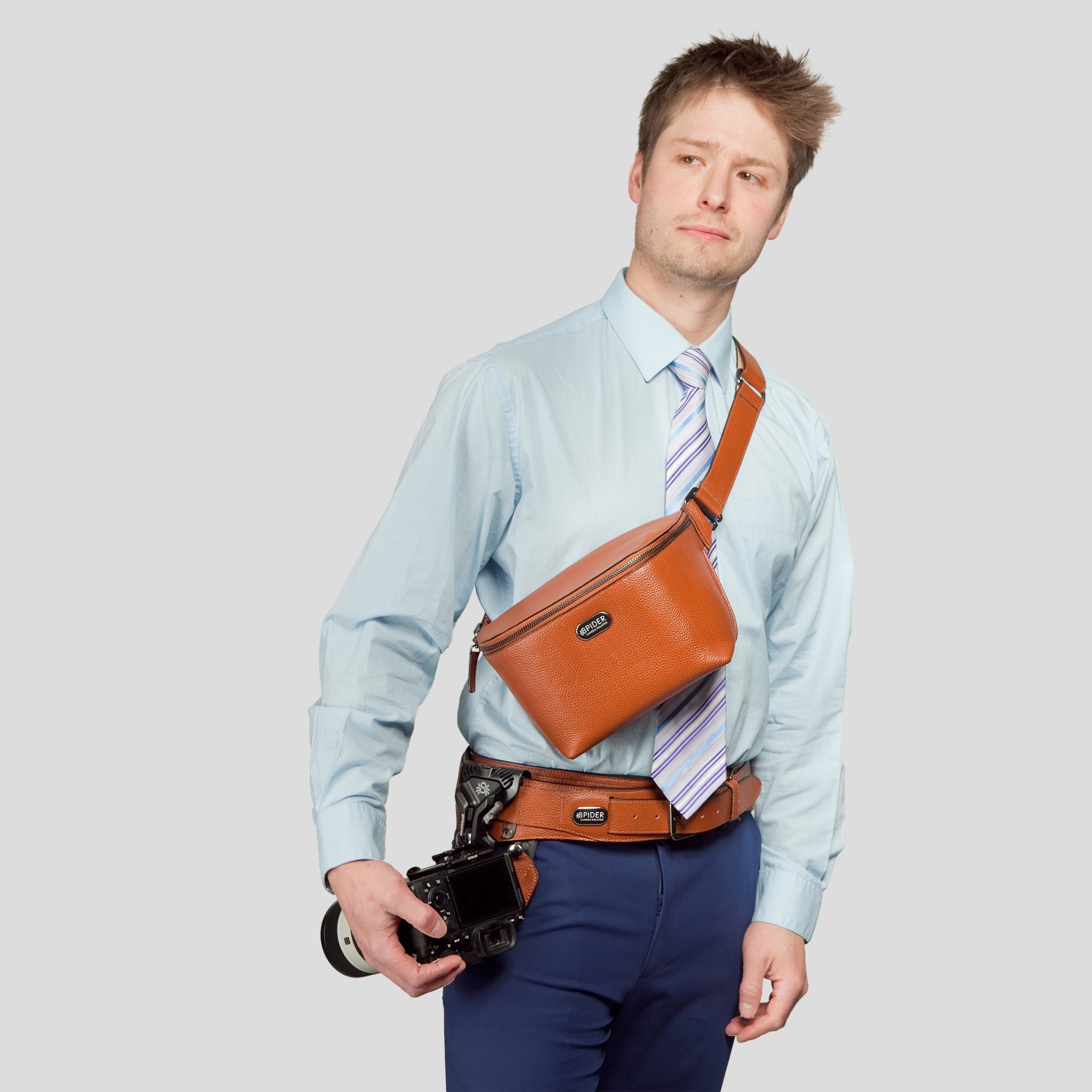 SpiderPro Leather Sling Pouch