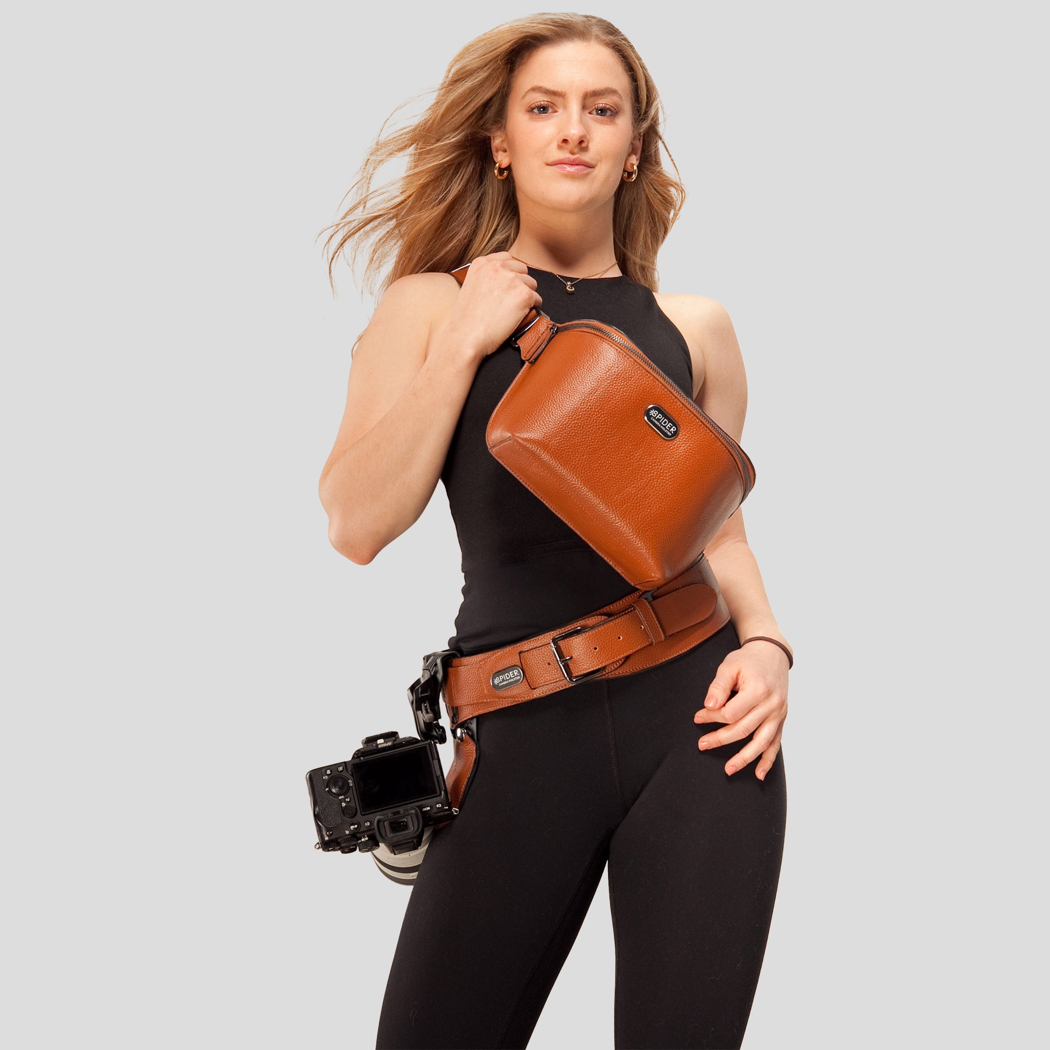 SpiderPro Leather Sling Pouch