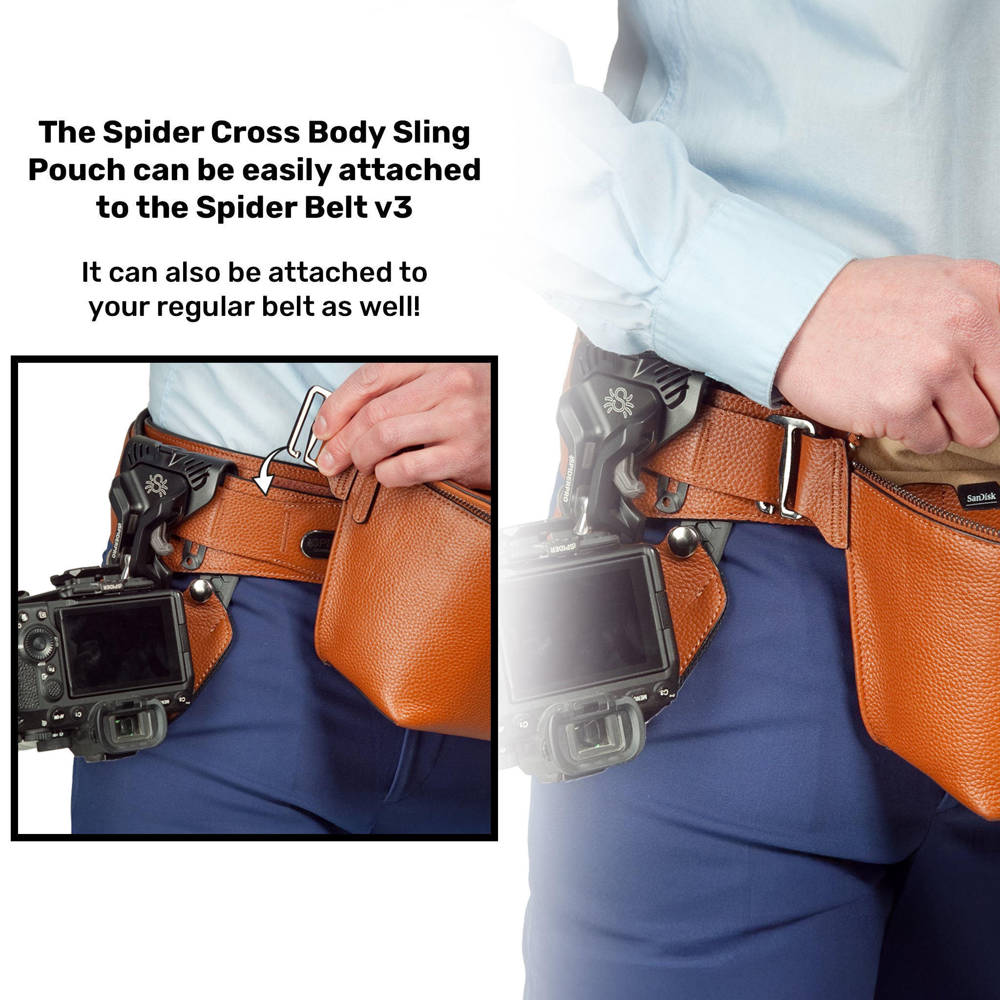 1540: SpiderPro Leather Sling Pouch