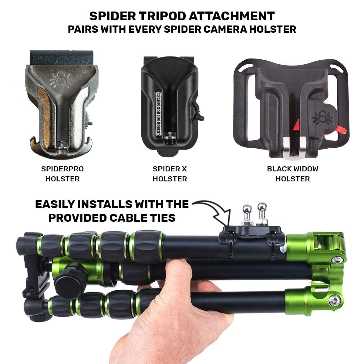 861: BlackWidow Tripod Carrier Kit - Holster + Tripod Leg Adapter