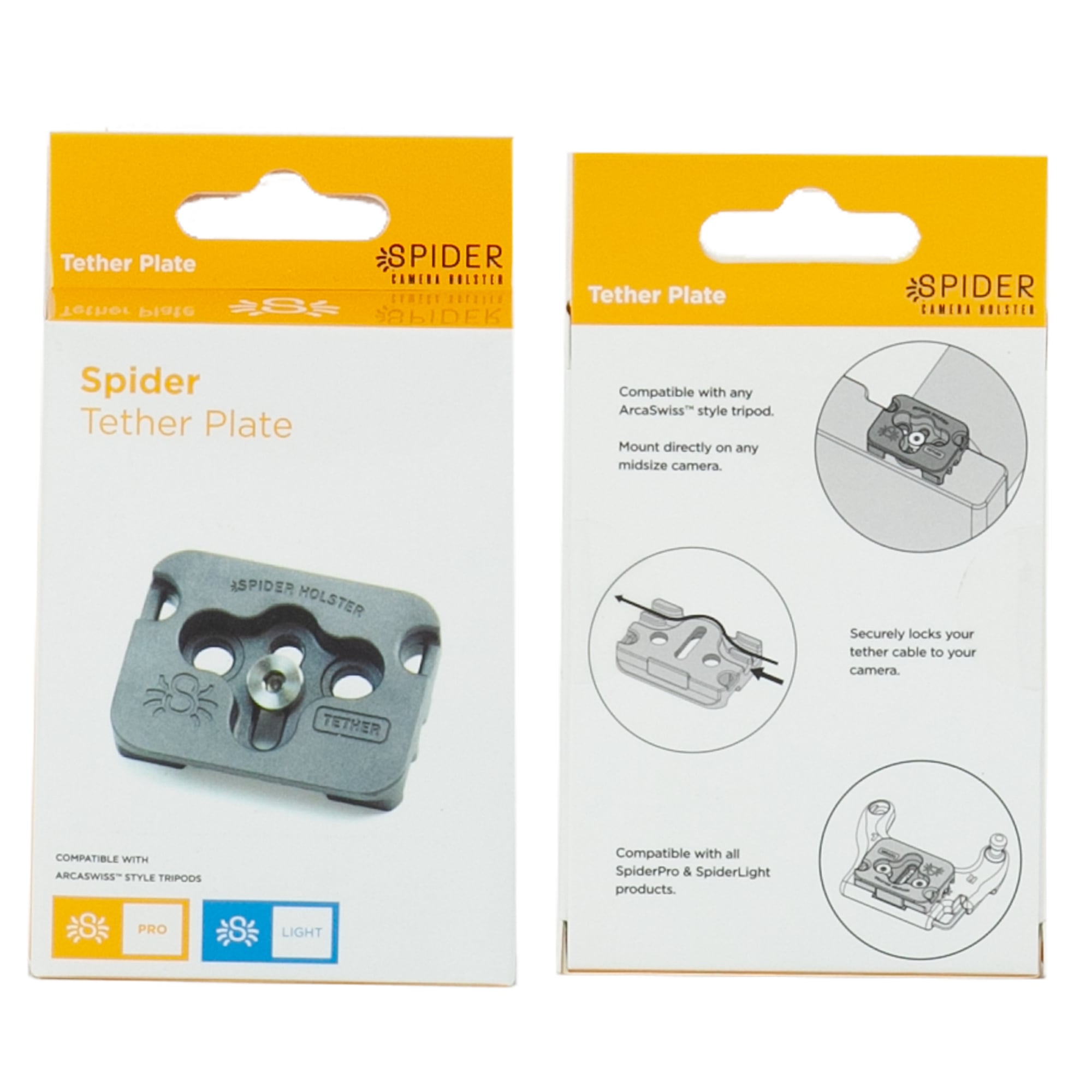 312: SpiderPro Tripod Plate - Tether Cable Adapter Plate