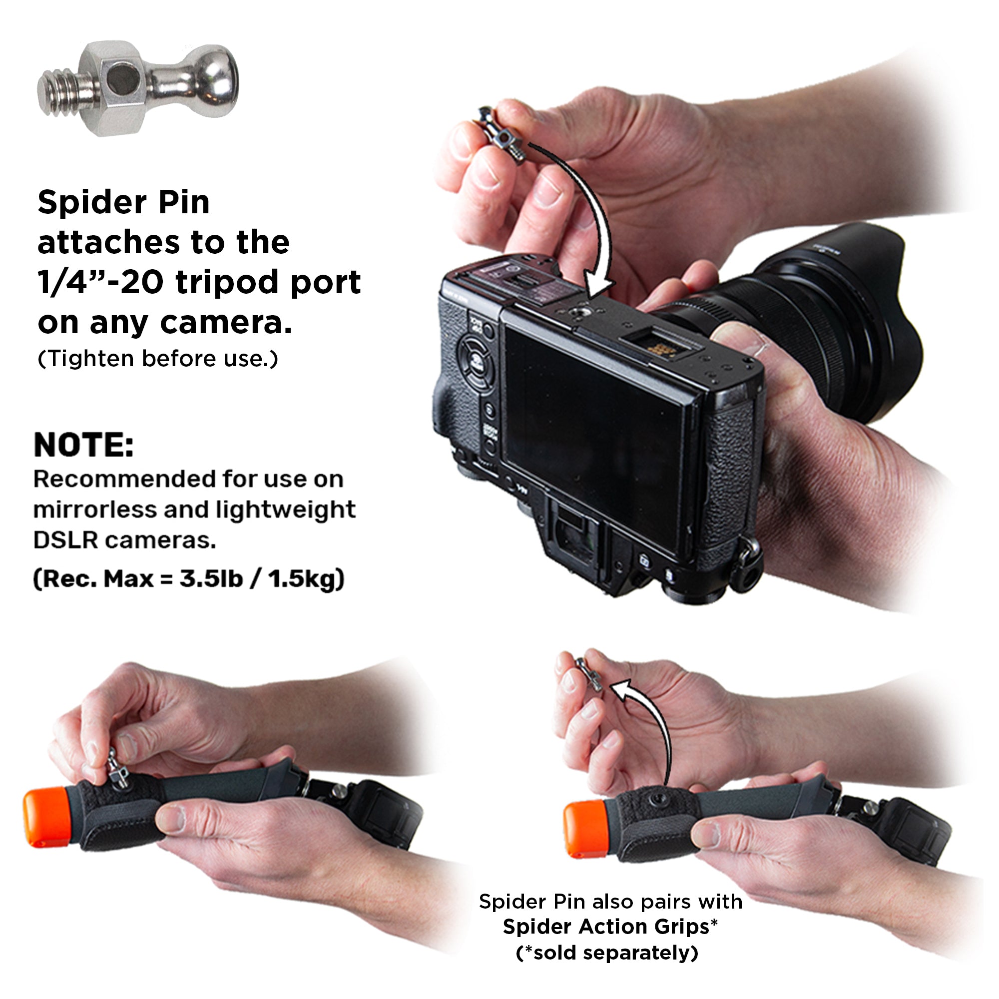 Tripod Holster + Spider Pin